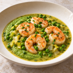 Shrimp, Pea Silk and Lemon–Mustard Broth - Fresh Start 30: A Journey To Better Health Shrimp, Pea Silk and Lemon–Mustard Broth